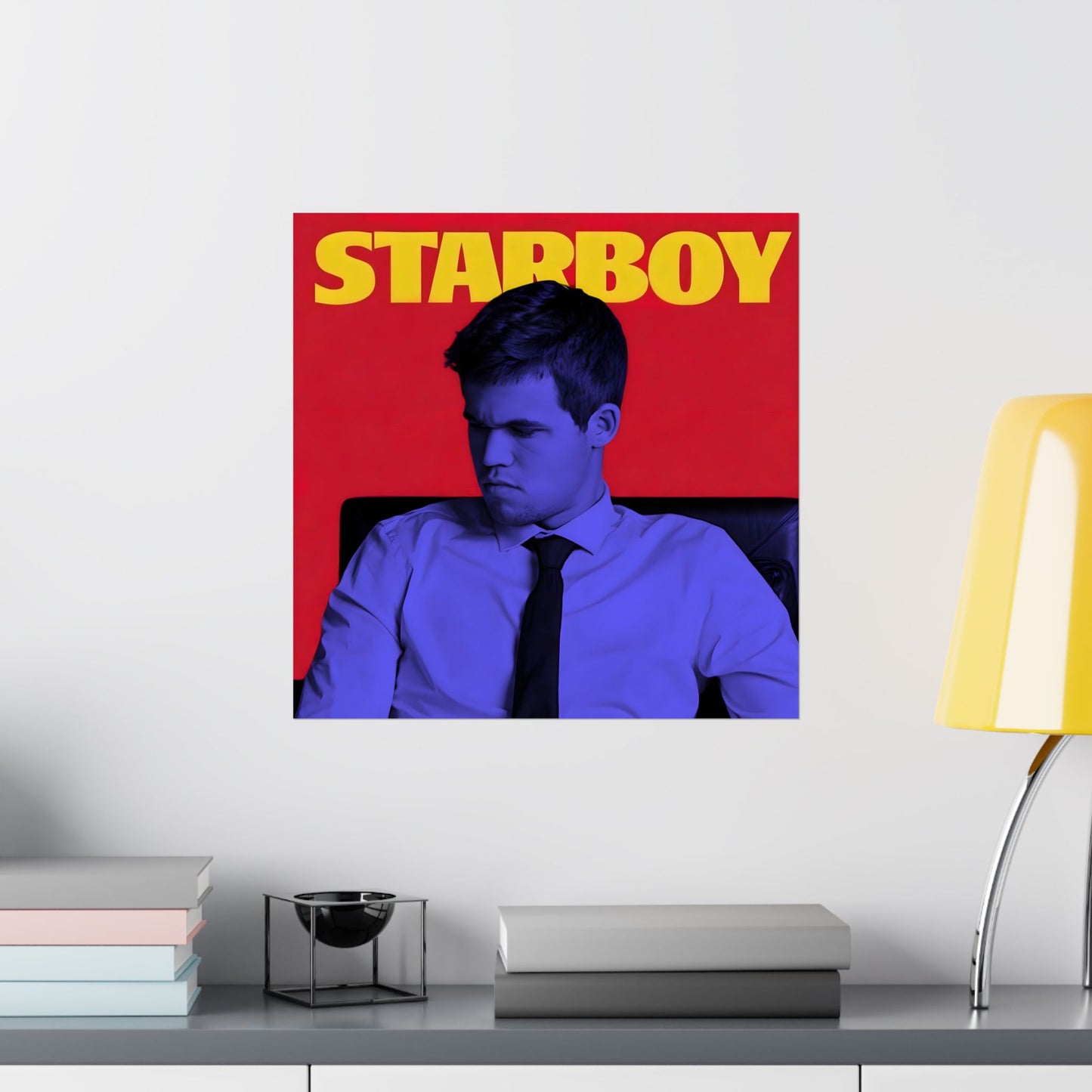 Magnus Carlsen Smug Chess Poster, Starboy Edition