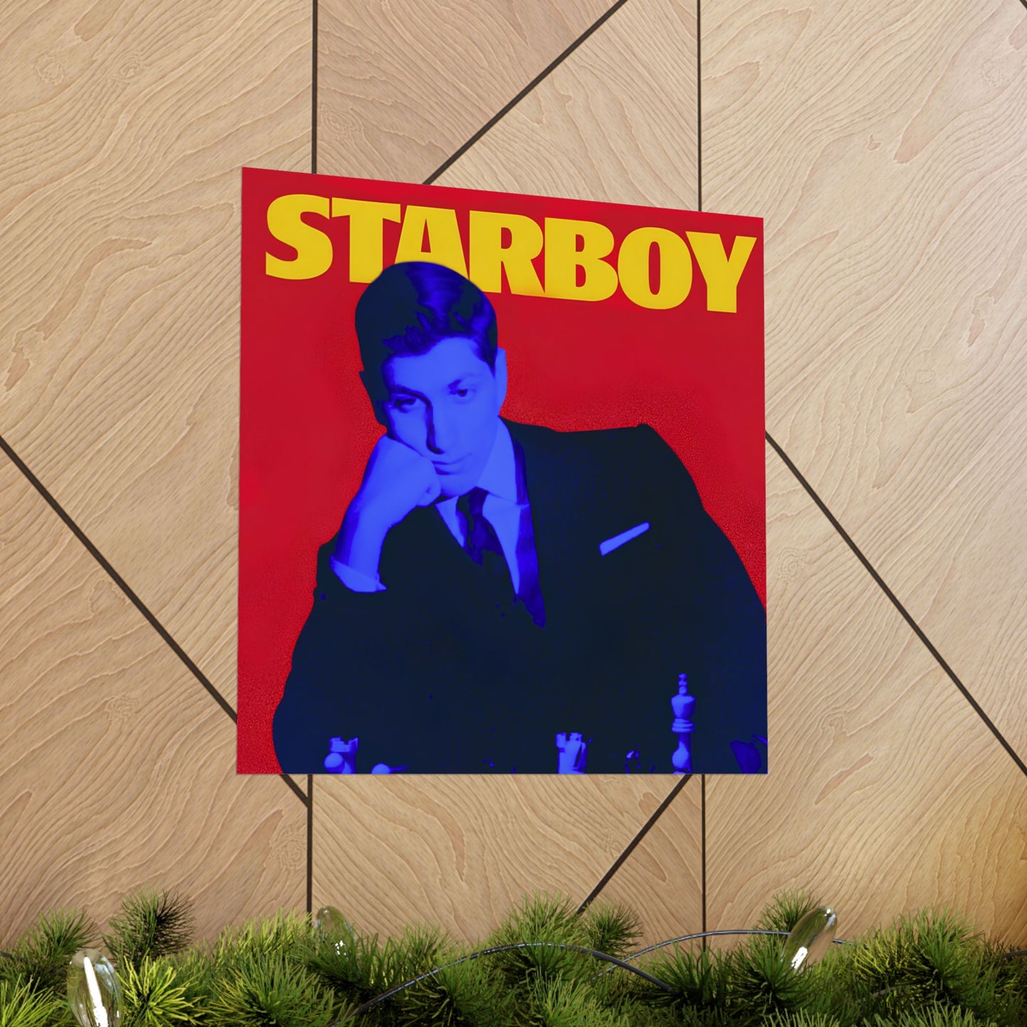 Bobby Fischer Smug Chess Poster, Starboy Edition