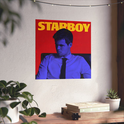 Magnus Carlsen Smug Chess Poster, Starboy Edition
