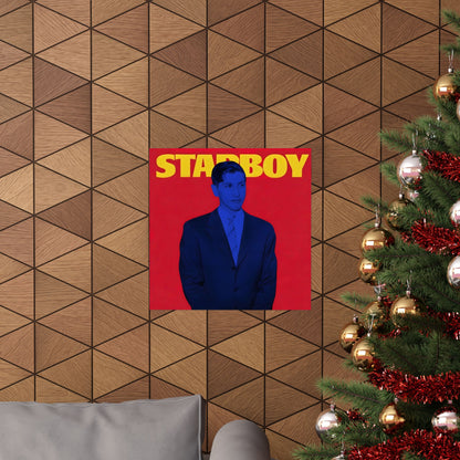 Bobby Fischer Standing Chess Poster, Starboy Edition