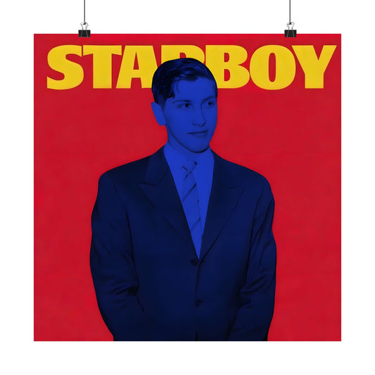 Bobby Fischer Standing Chess Poster, Starboy Edition