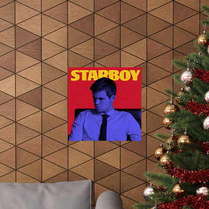 Magnus Carlsen Smug Chess Poster, Starboy Edition