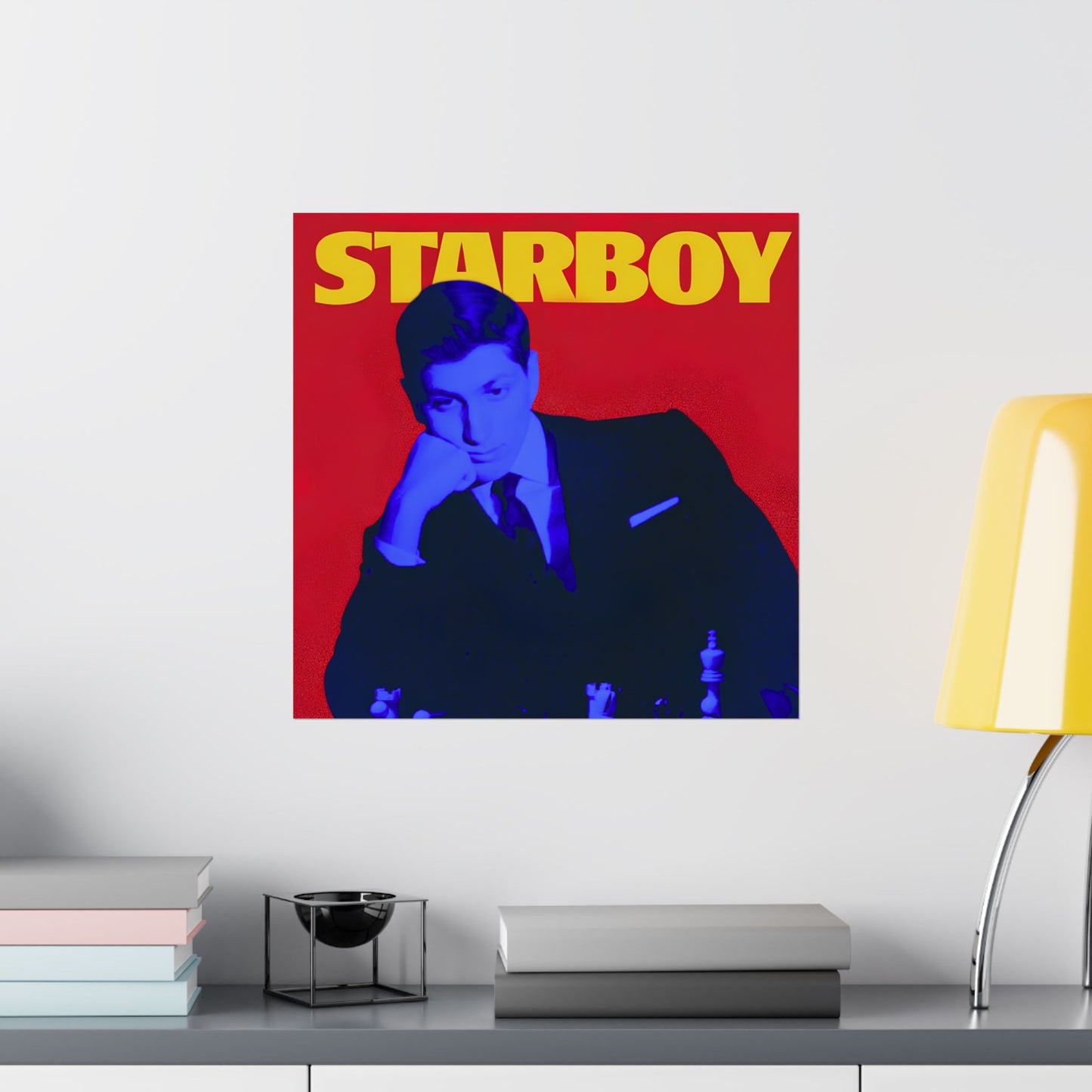 Bobby Fischer Smug Chess Poster, Starboy Edition