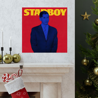 Bobby Fischer Standing Chess Poster, Starboy Edition