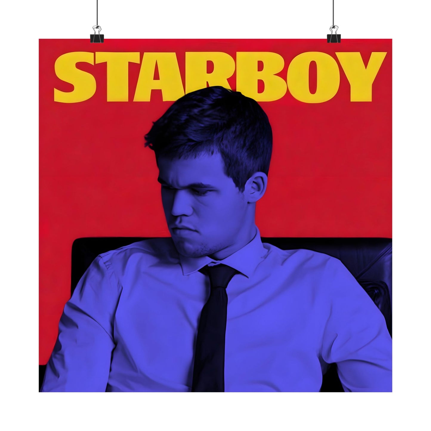 Magnus Carlsen Smug Chess Poster, Starboy Edition
