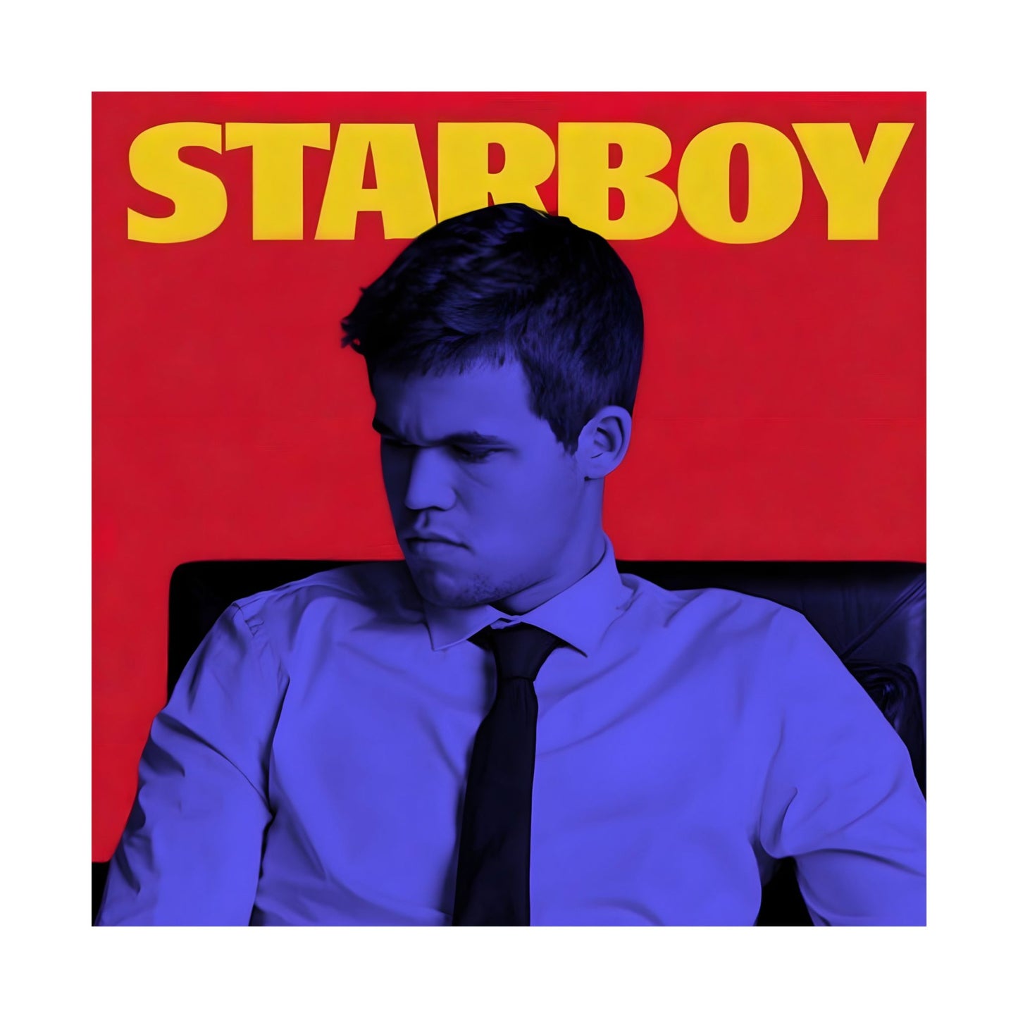 Magnus Carlsen Smug Chess Poster, Starboy Edition